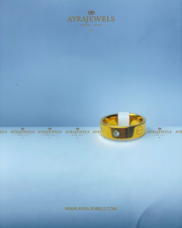 Gold Ring with a Single Stone | Minimalist Dainty Solitaire Promise Ring