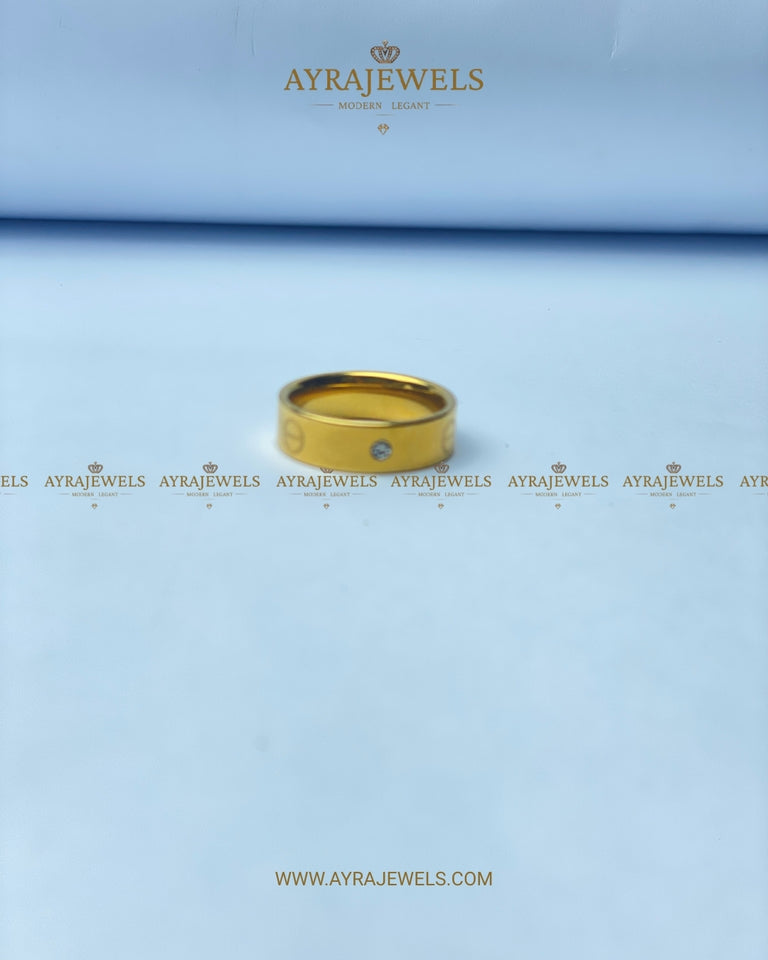 Gold Ring with a Single Stone | Minimalist Dainty Solitaire Promise Ring