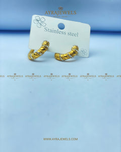 Golden Glimmer Hoops | Dainty Sparkling Huggie Earrings for Women