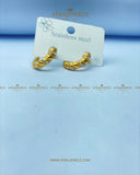 Golden Glimmer Hoops | Dainty Sparkling Huggie Earrings for Women