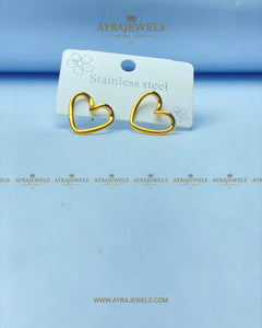 Stainless Steel Heart Earrings | Hypoallergenic Studs for Everyday Wear