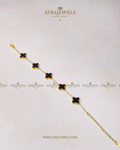 Clover Charm Bracelet - Elegant Dainty Gold Finish