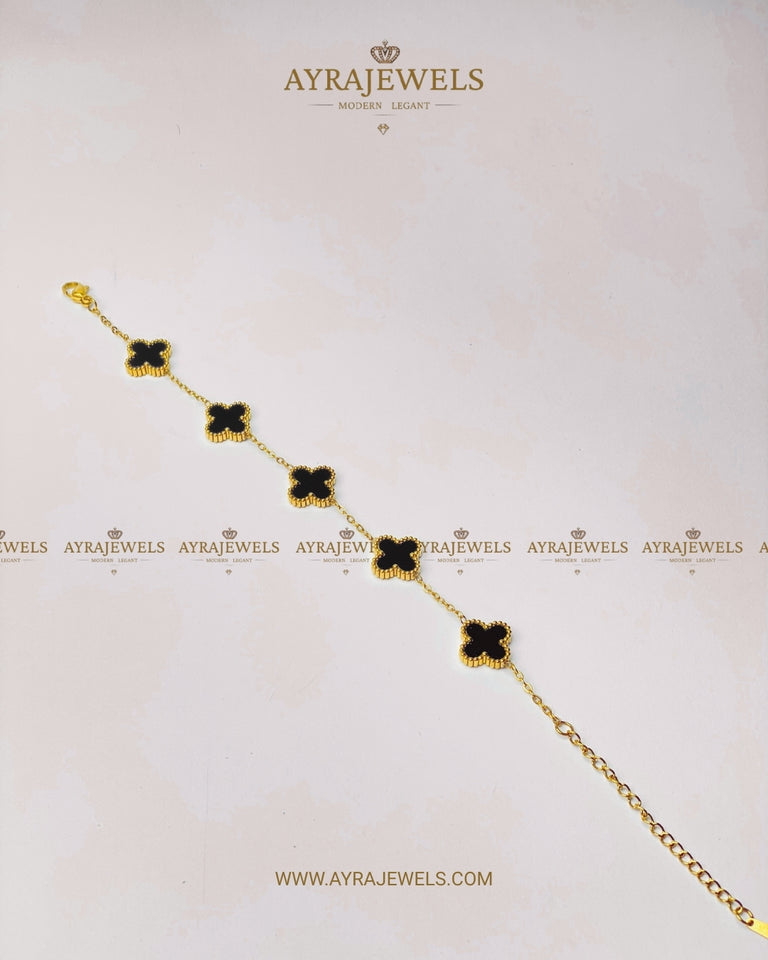 Clover Charm Bracelet - Elegant Dainty Gold Finish