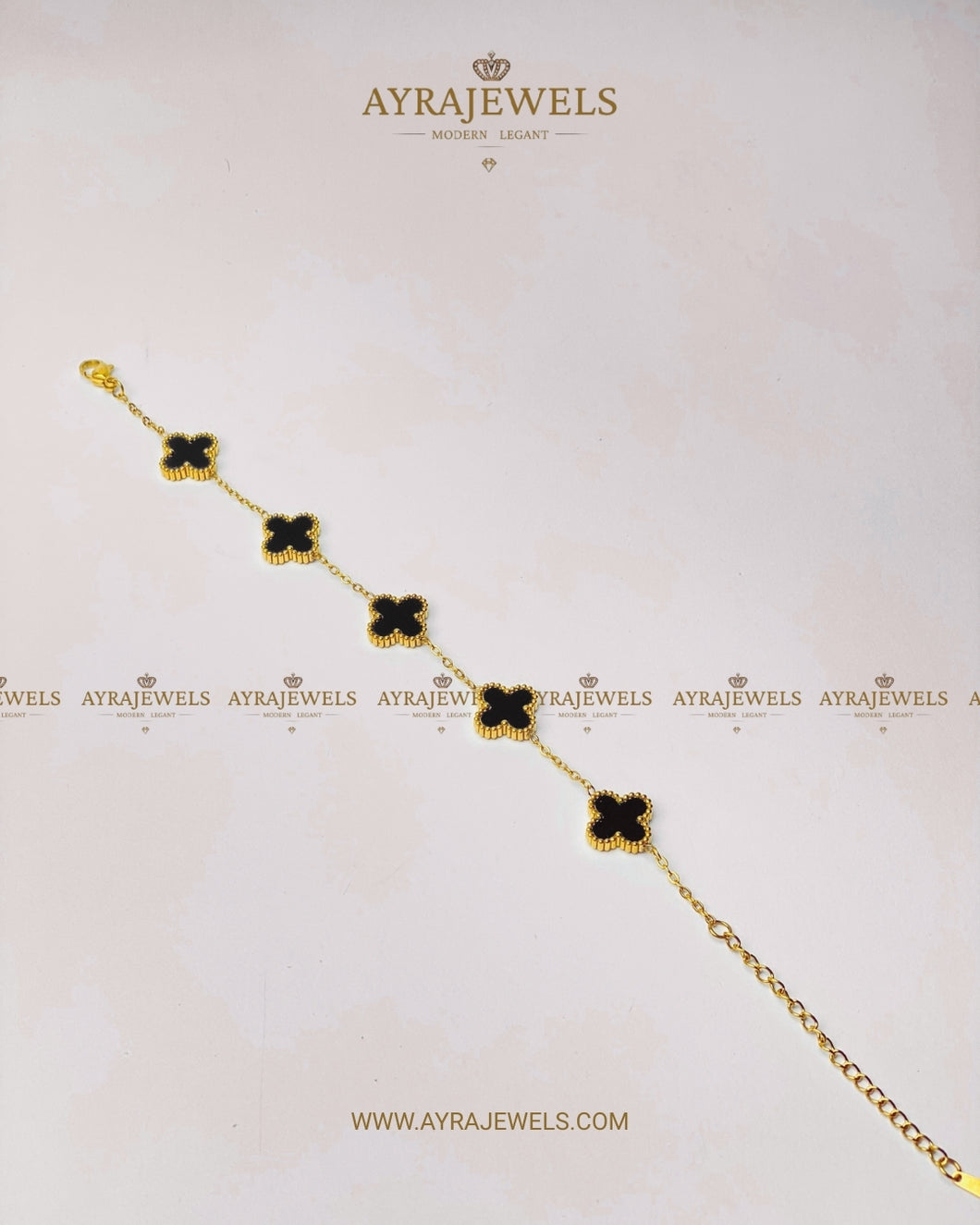 Clover Charm Bracelet - Elegant Dainty Gold Finish