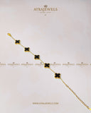 Clover Charm Bracelet - Elegant Dainty Gold Finish