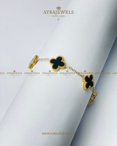 Clover Charm Bracelet - Elegant Dainty Gold Finish